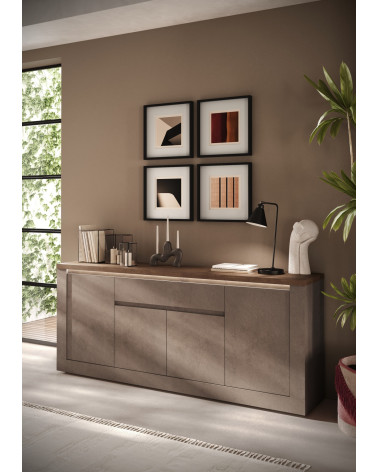 Buffet 4 portes, 1 tiroir Ischia Mercure - 207x88x43cm