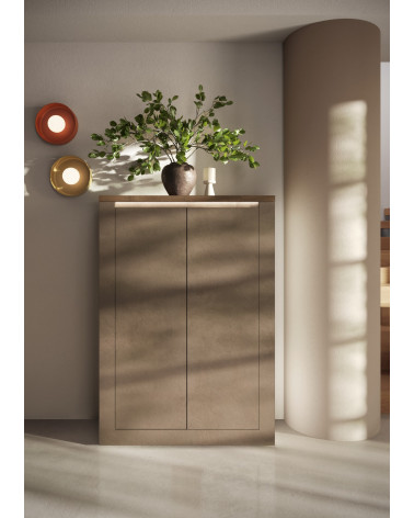 Vitrina 2 puertas Ischia Mercure - 114 x 160 x 43 cm