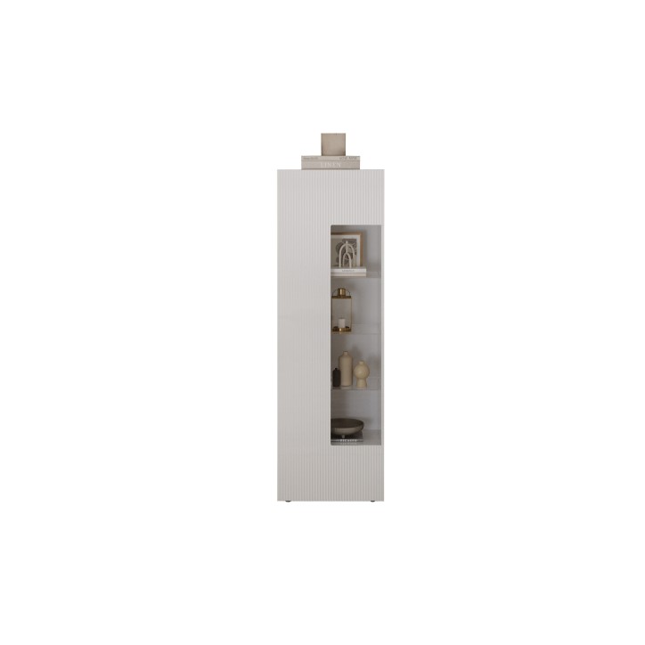 Vitrina Rio blanca con 1 puerta de vidrio - 59,7 x 42 x 186,4 cm