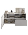 Meuble TV 1 porte, 1 tiroir Rio blanc - 121 x 42 x 57cm