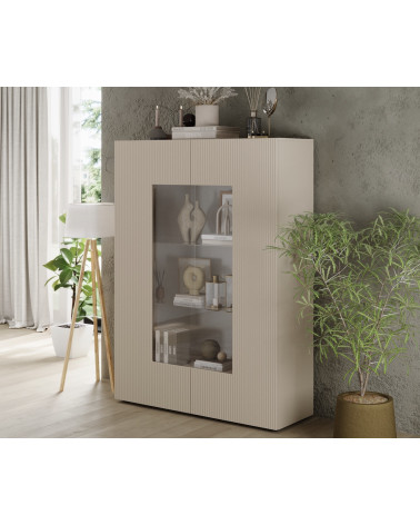 Vitrina Rio cashmere 2 puertas - 121 x 166 x 42 cm