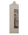 Vitrine Rio 1 porte en verre cashmere - 59,7 x 42 x 186,4 cm