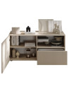 Mueble TV 1 puerta, 1 cajón Rio cashmere - 121 x 42 x 57cm