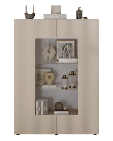 Ensemble Rio cashmere - Buffet & Vitrine vitrée