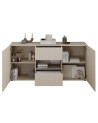Conjunto Rio Cashmere - mueble TV, aparador y vitrina