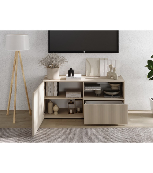 Conjunto Rio Cashmere - mueble TV, aparador y vitrina