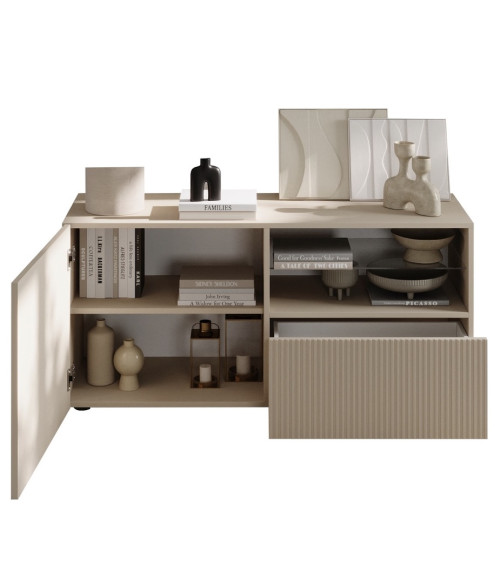 Conjunto Rio Cashmere - mueble TV, aparador y vitrina