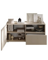 Conjunto Rio Cashmere - mueble TV, aparador y vitrina