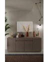 Buffet 4 portes + 1 tiroir FANTASY Bronze/chêne Mercure 205 cm