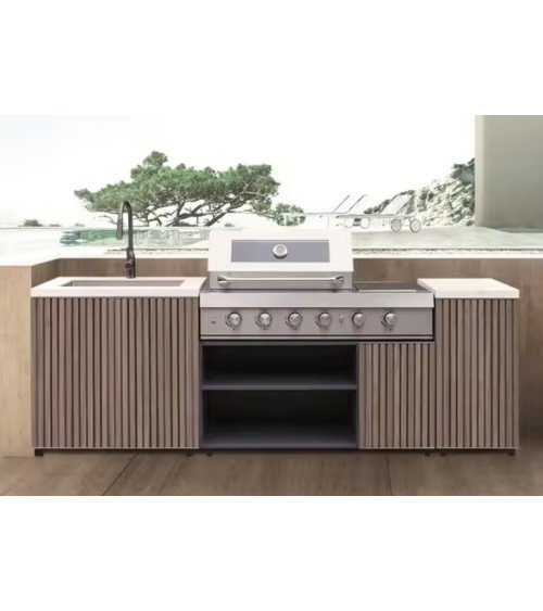 Cucina da esterno BBQ Lior - 243,5 × 61 × H90 cm