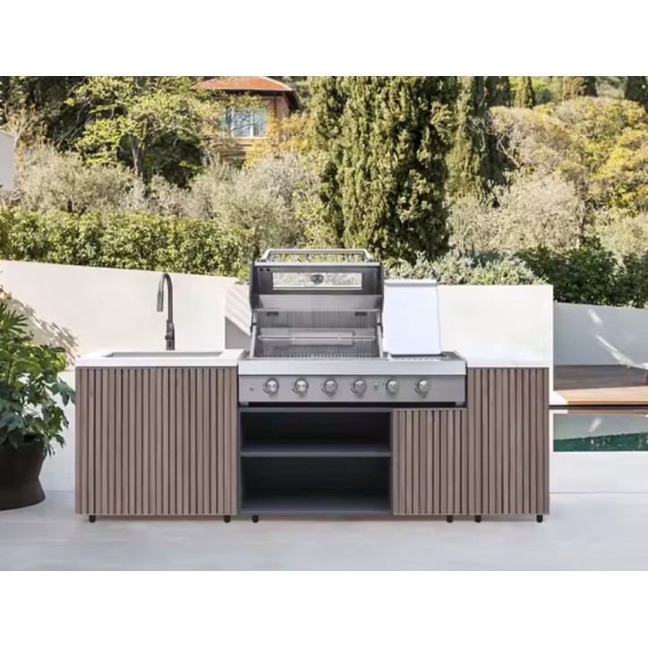 Cuisine d'éxtérieur BBQ Lior - 243,5 × 61 × H90 cm