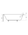 Vasca da bagno Modern scanalata 170x70 cm