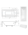 Baignoire MIRANO II avec tablier rainuré 140/150/160/170 x 70