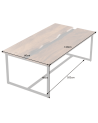 Table basse AMAZONAS 110 cm en bois de manguier et ardoise