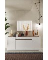 Buffet FANTASY Blanc laqué/chêne Mercure 205 cm