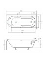 copy of BONA Rechteckige Badewanne 150x70 cm mit Front- und reversibler Seitenverkleidung