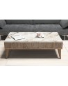 Salon complet TV MILAN marbre blanc