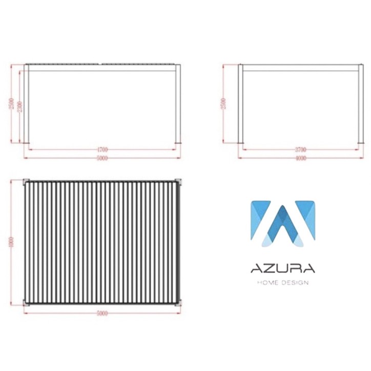 Pergola Ibiza II - 5x4m en aluminium Pergola Ibiza II - 5x4m en aluminium