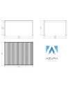 copy of Pergola Ibiza – 5x4 m alumiinia, mukana 2 kpl 4 metrin sivukaihtimia