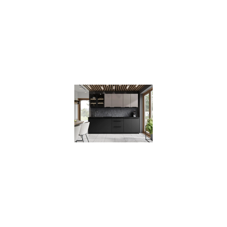 Cucina Siena nera 260 cm