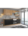 Cucina MONZA nero e rovere – 260 cm