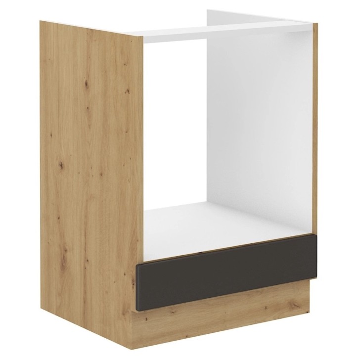 Cucina MONZA nero e rovere – 260 cm