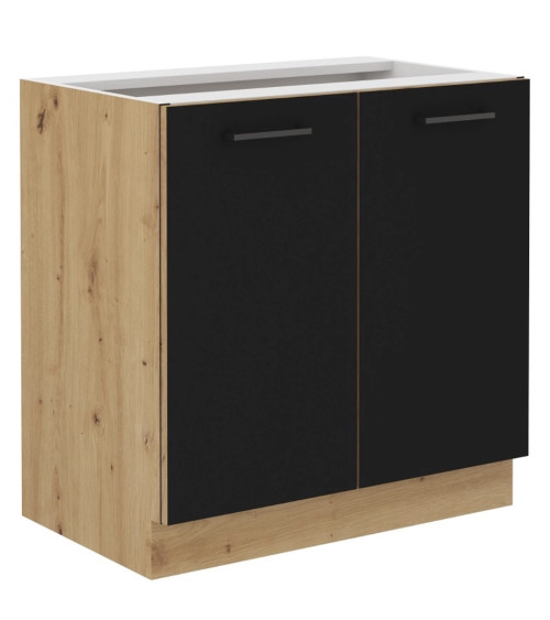 Cucina MONZA nero e rovere – 260 cm