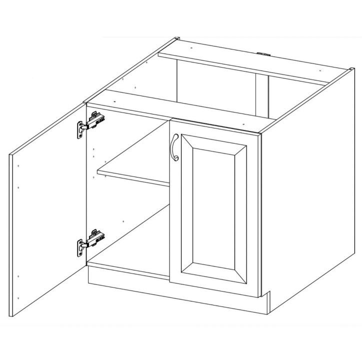 Cucina MONZA nero e rovere – 260 cm