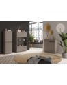 Buffet 2 portes + 1 tiroir FANTASY Bronze/chêne Mercure 105 x 107 cm