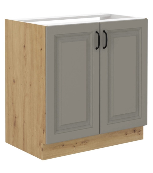 Cucina Delos beige grigio e rovere – 250 cm