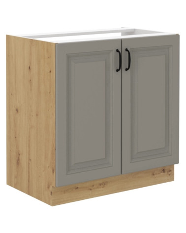 Cuisine Delos beige gris et chêne – 250 cm