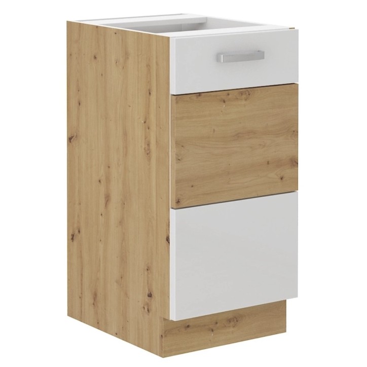 Cocina Alpine blanco & roble 335 cm