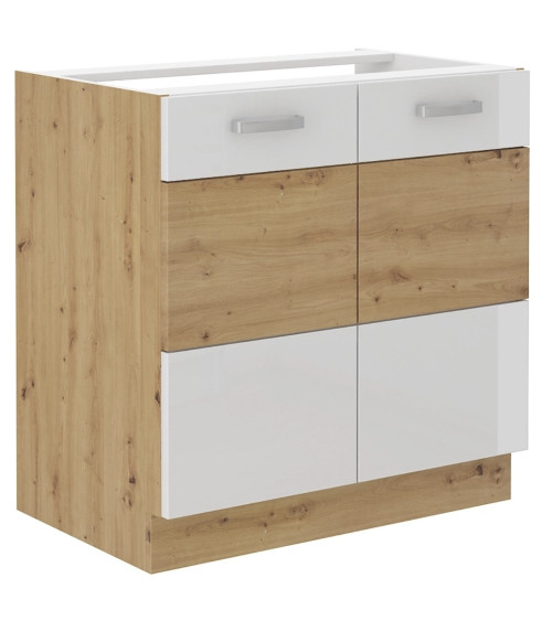 Cocina Alpine blanco & roble 335 cm