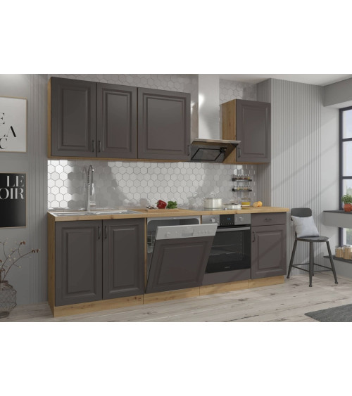 Cuisine Style gris scandinave - 250cm