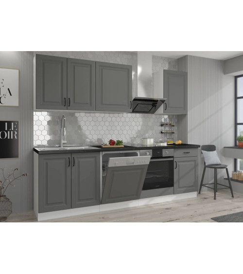 Cuisine Tilos gris cendré - 250cm