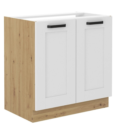 Cocina Luis blanca y roble artisan de 290x260 cm