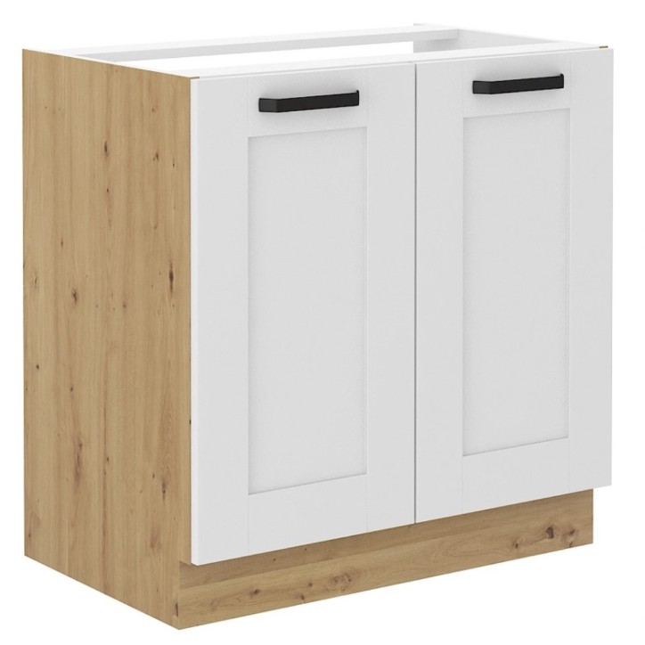 Cucina Luis bianca e rovere artisan 290x260 cm