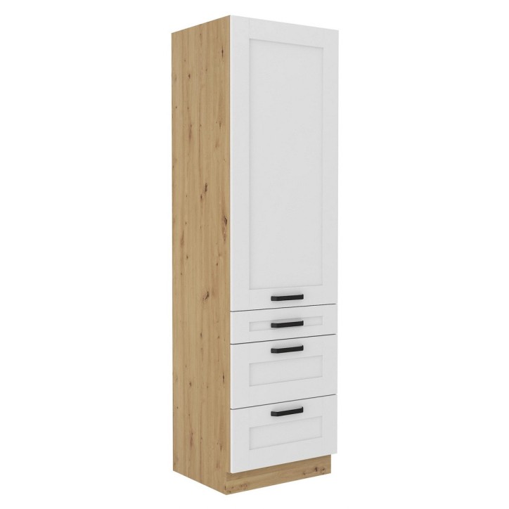 Cucina Luis bianca e rovere artisan 290x260 cm