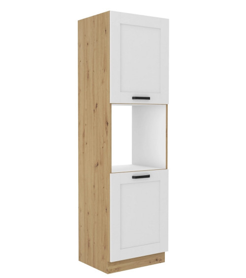 Cocina Luis blanca y roble artisan de 290x260 cm