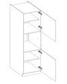 Cucina Luis bianca e rovere artisan 290x260 cm