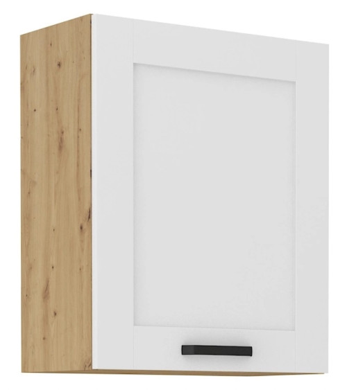 Cocina Luis blanca y roble artisan de 290x260 cm