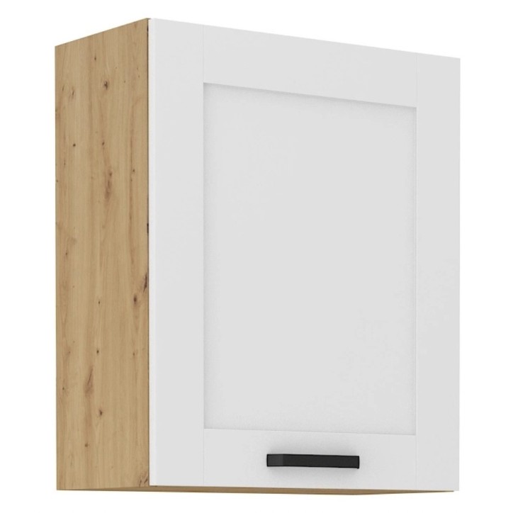 Cocina Luis blanca y roble artisan de 290x260 cm