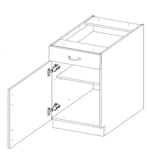 Cocina Scandi blanca y roble 265x300x180 cm