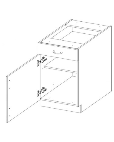 Cocina Scandi blanca y roble 265x300x180 cm