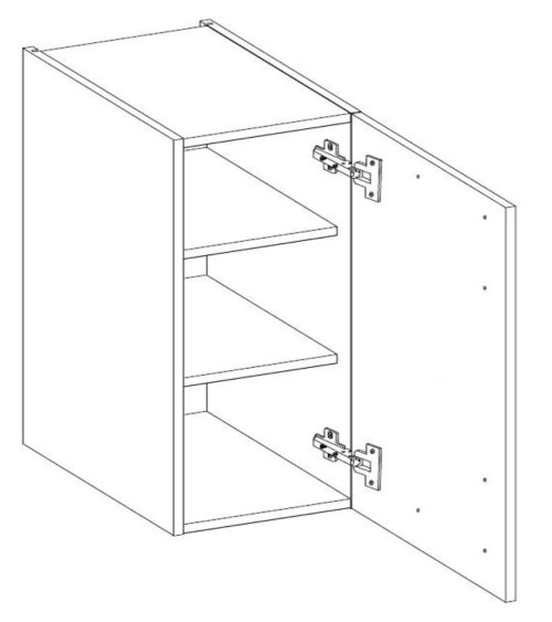 Cocina Scandi blanca y roble 265x300x180 cm