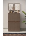 Buffet haut 4 portes FANTASY Bronze/chêne Mercure 105 x 170cm