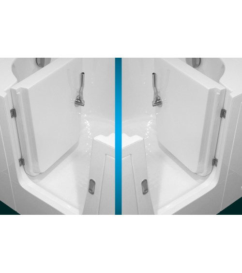Baignoire à porte EULALIE 140/150/160 x76x60 cmpour personnes à mobilité reduite- baignoire design - mobilier salle de bain