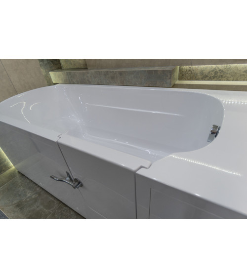 Baignoire à porte EULALIE 140/150/160 x76x60 cmpour personnes à mobilité reduite- baignoire design - mobilier salle de bain