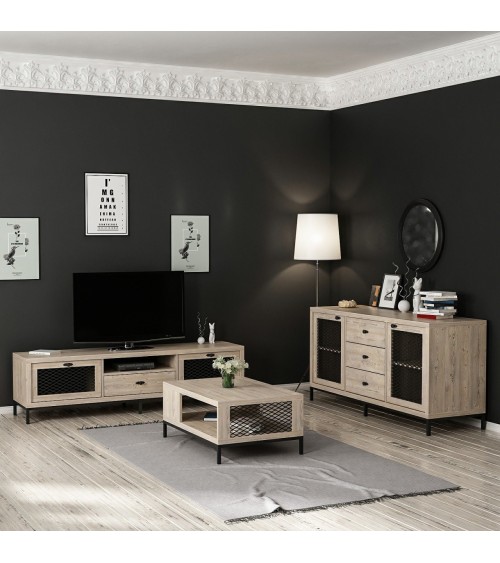Salon complet ZEUS Modern pin et gris