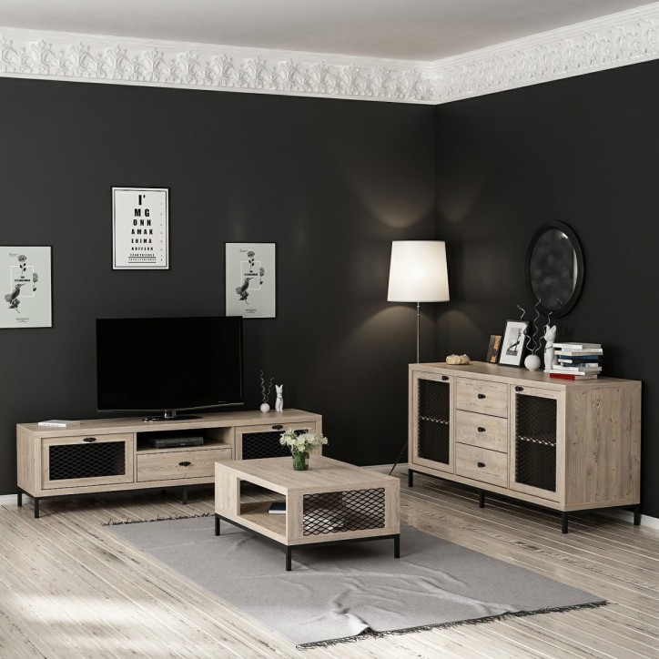 Salon complet ZEUS Modern pin et gris